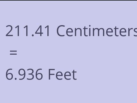 211.41 CM TO FEET