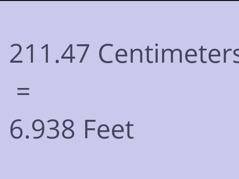 211.47 CM TO FEET