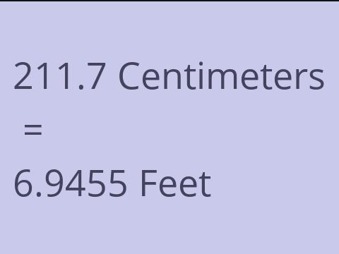 211.7 CM TO FEET