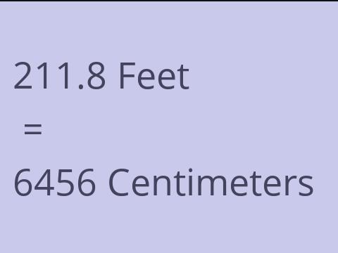 211.8 FEET TO CM