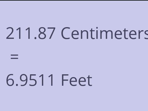 211.87 CM TO FEET