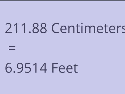 211.88 CM TO FEET