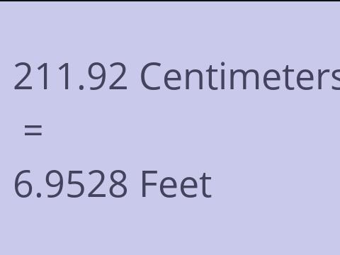 211.92 CM TO FEET