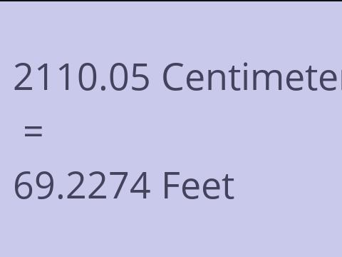 2110.05 CM TO FEET