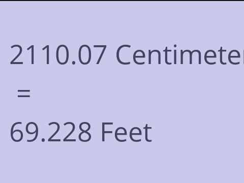 2110.07 CM TO FEET