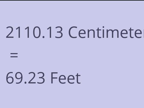 2110.13 CM TO FEET