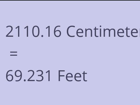 2110.16 CM TO FEET