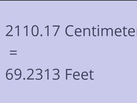 2110.17 CM TO FEET