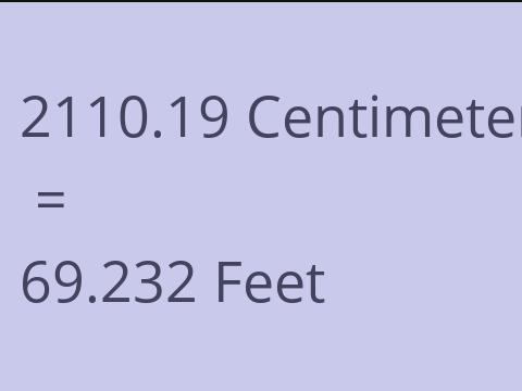2110.19 CM TO FEET
