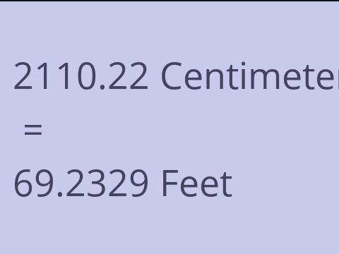 2110.22 CM TO FEET