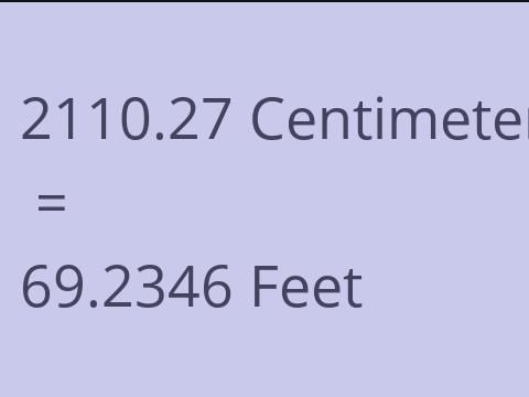 2110.27 CM TO FEET