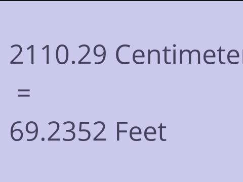 2110.29 CM TO FEET