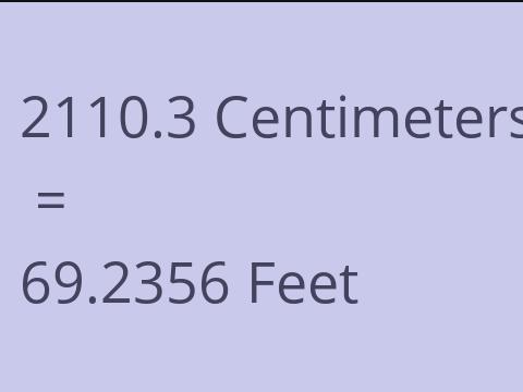 2110.3 CM TO FEET