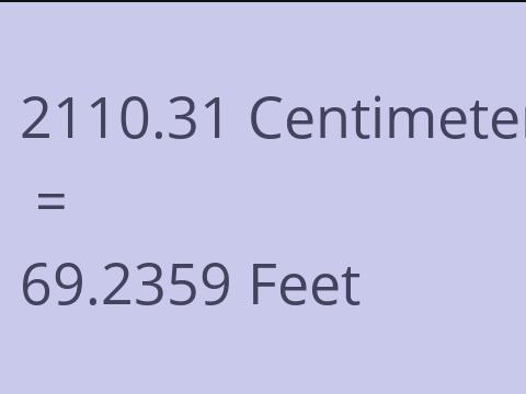 2110.31 CM TO FEET