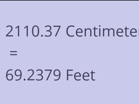 2110.37 CM TO FEET