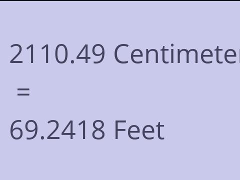 2110.49 CM TO FEET