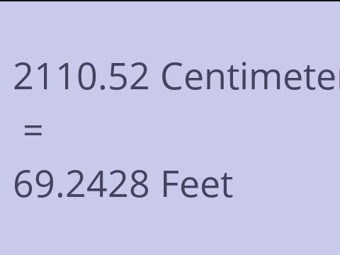 2110.52 CM TO FEET