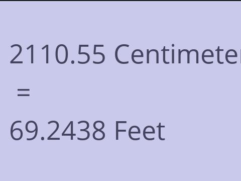 2110.55 CM TO FEET