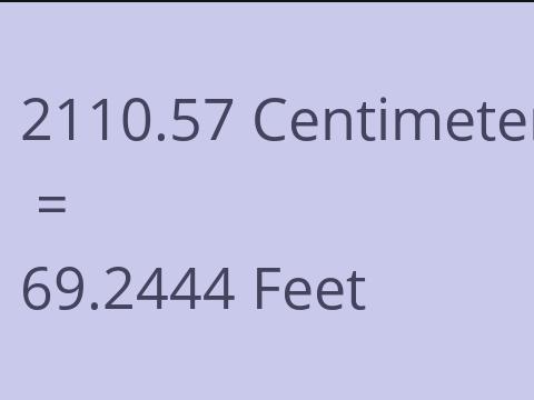 2110.57 CM TO FEET