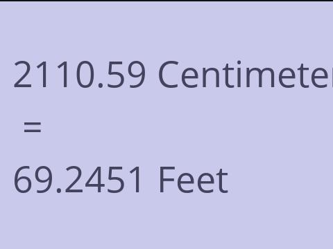2110.59 CM TO FEET