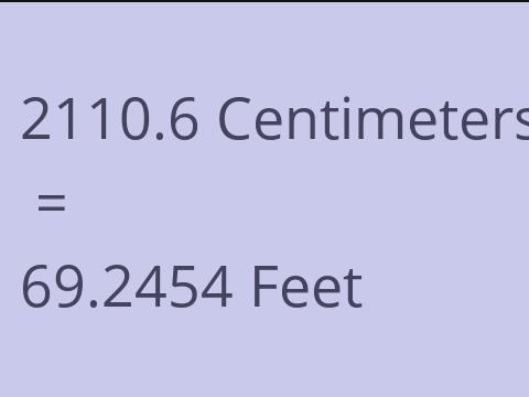 2110.6 CM TO FEET