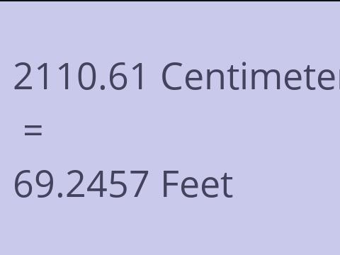 2110.61 CM TO FEET