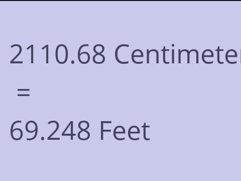2110.68 CM TO FEET