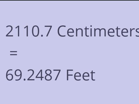 2110.7 CM TO FEET