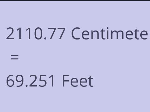 2110.77 CM TO FEET