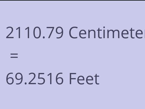 2110.79 CM TO FEET