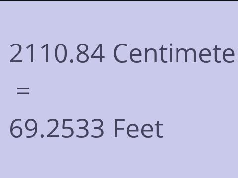 2110.84 CM TO FEET