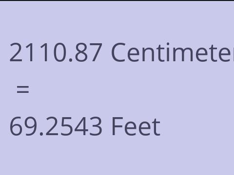 2110.87 CM TO FEET