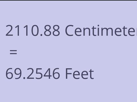 2110.88 CM TO FEET