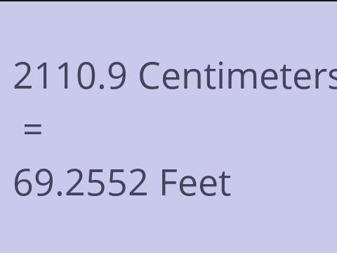 2110.9 CM TO FEET