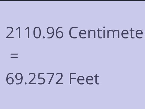 2110.96 CM TO FEET
