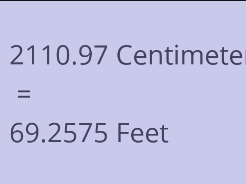 2110.97 CM TO FEET