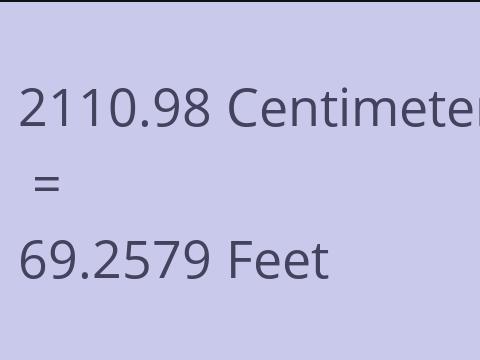 2110.98 CM TO FEET
