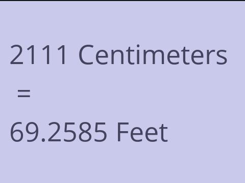 2111 CM TO FEET