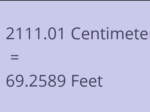 2111.01 CM TO FEET