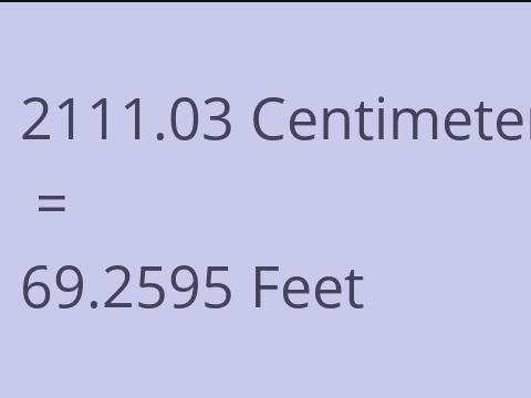 2111.03 CM TO FEET