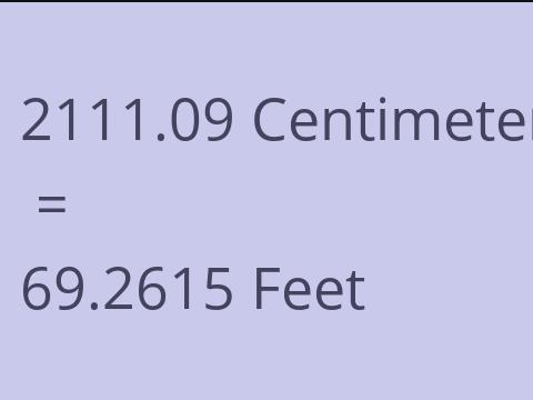 2111.09 CM TO FEET