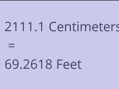 2111.1 CM TO FEET