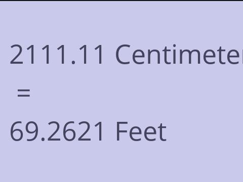 2111.11 CM TO FEET