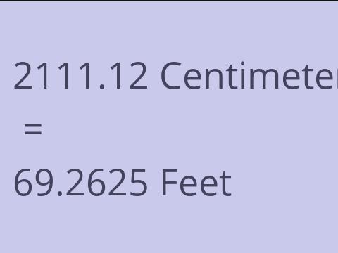 2111.12 CM TO FEET