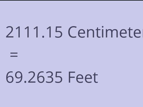 2111.15 CM TO FEET