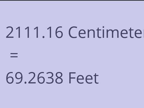 2111.16 CM TO FEET