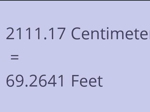 2111.17 CM TO FEET