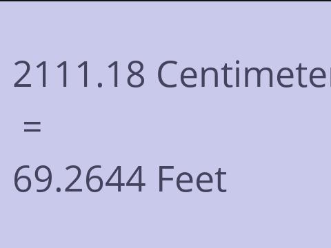 2111.18 CM TO FEET
