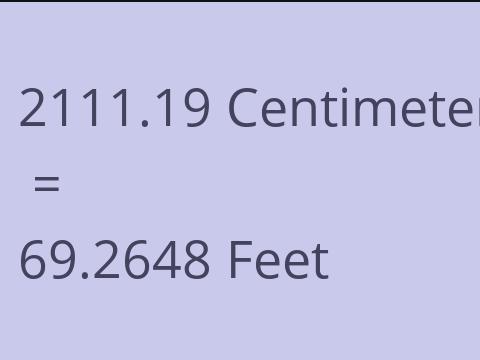 2111.19 CM TO FEET