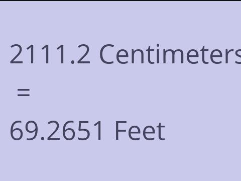 2111.2 CM TO FEET